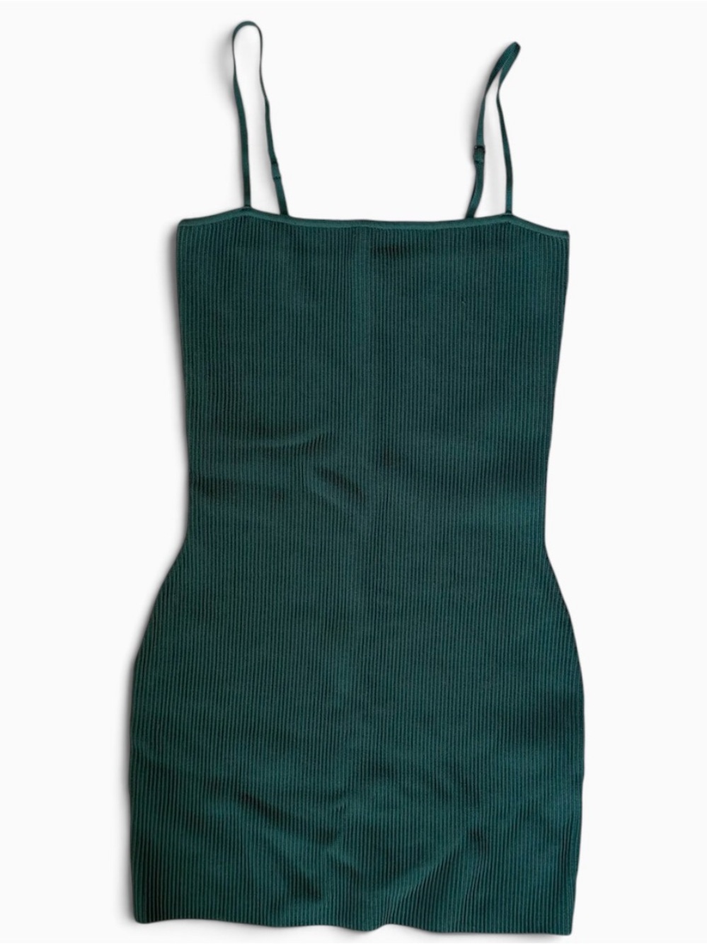 Babaton Aritzia Emerald Green Ribbed Cami Mini Bodycon Sweater Dress Medium M